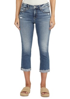 Silver Jeans Co. Women's Elyse Mid-Rise Stretch Capri Jeans - Indigo