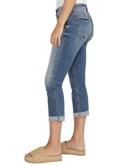 Silver Jeans Co. Women's Elyse Mid-Rise Stretch Capri Jeans - Indigo