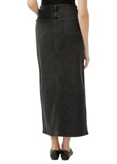 Silver Jeans Co. Women's Front-Slit Maxi Jean Skirt - Black