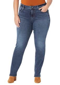 Silver Jeans Co. Women's Plus Size Avery High Rise Curvy Fit Straight Leg Jeans Med Wash EDB334 16W x 31L