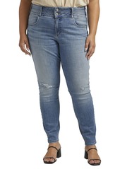 Silver Jeans Co. Women's Plus Size Avery High Rise Skinny Jeans Med Wash ECF282 18W x 29L