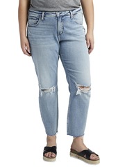 Silver Jeans Co. womens Plus Size Beau Mid Rise Slim Leg Jeans