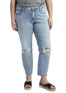 Silver Jeans Co. Women's Size Beau Mid Rise Slim Leg Jeans-Legacy Light Wash SOC174