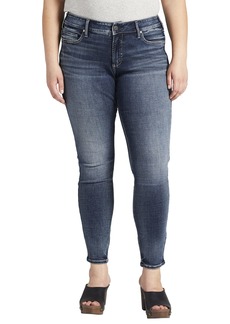 Silver Jeans Co. Women's Plus Size Britt Low Rise Curvy Fit Skinny Jeans Med Wash ECF306 20W x 29L