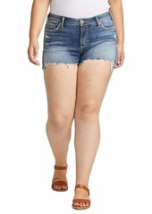 Silver Jeans Co. Women's Plus Size Elyse Curvy Fit Mid Rise Short  18W X 5L