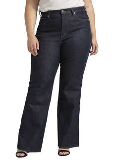 Silver Jeans Co. Women's Plus Size Highly Desirable High Rise Trouser Leg Jeans-Legacy Dark Wash SOC454 16W x 33L