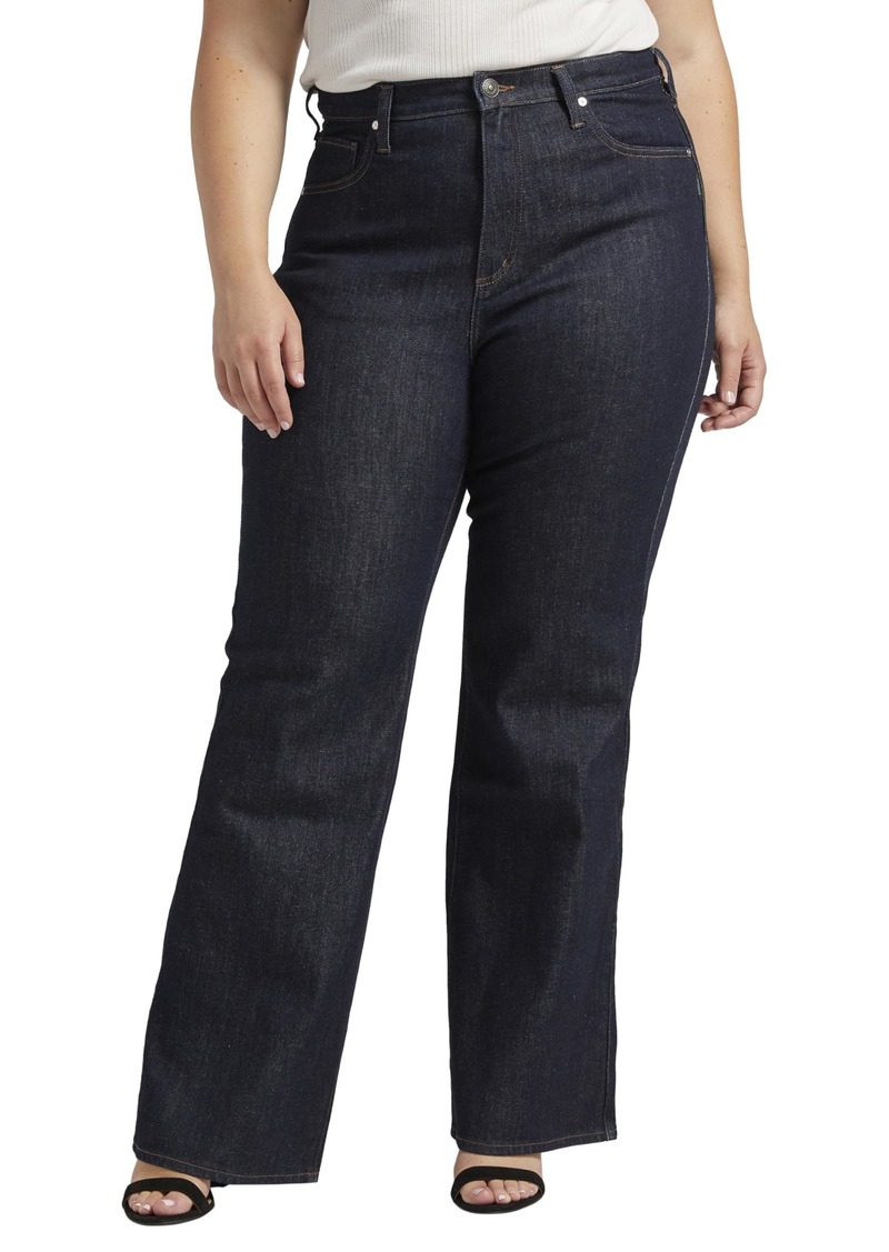 Silver Jeans Co. Women's Size Highly Desirable High Rise Trouser Leg Jeans-Legacy Dark Wash SOC454