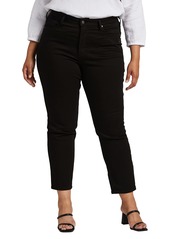 Silver Jeans Co. Women's Plus Size Infinite Fit High Rise Straight Leg Jeans Dark Wash INB531 1X x 29L