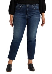 Silver Jeans Co. Women's Plus Size Infinite Fit High Rise Straight Leg Jeans-Legacy Med Wash INF339 3X x 29L