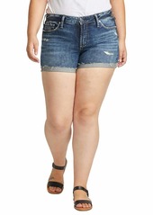 Silver Jeans Co. Women's Plus Size Suki Curvy Fit Mid Rise Shorts  20W X 5L