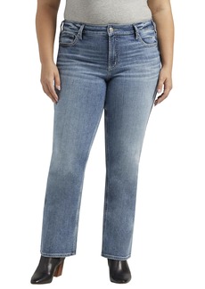 Silver Jeans Co. Women's Plus Size Suki Mid Rise Curvy Fit Bootcut Jeans Med Wash EKC297
