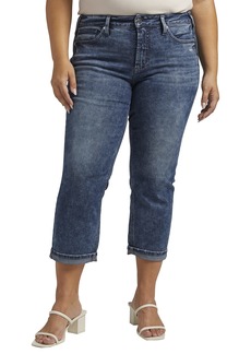 Silver Jeans Co. Women's Plus Size Suki Mid Rise Capri Jeans Med Wash EPX392