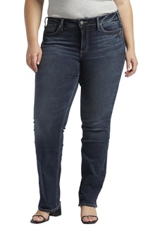 Silver Jeans Co. Women's Plus Size Suki Mid Rise Curvy Fit Slim Bootcut Jeans