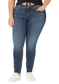 Silver Jeans Co. Women's Plus Size Suki Mid Rise Skinny Jeans Dark Wash EDB438 12W x 27L