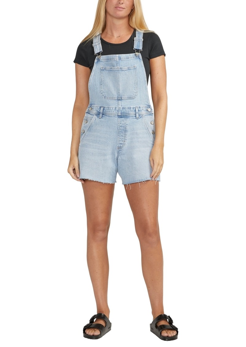 Silver Jeans Co. Women's Relaxed Shorts Overalls - Indigo