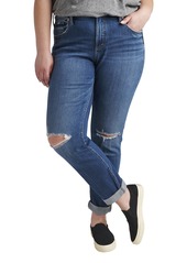 Silver Jeans Co. Women's Plus Size Beau Mid Rise Slim Leg Jeans Med Wash EPK318 20W x 28.5L
