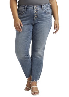 Silver Jeans Co. Women's Size Beau Mid Rise Slim Leg Jeans-Legacy Med Wash SOC234