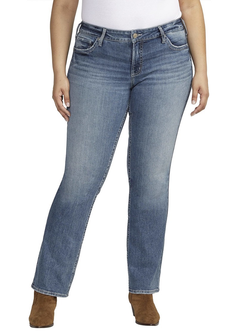Silver Jeans Co. Women's Size Britt Low Rise Slim Bootcut Jeans Med Wash EKC320