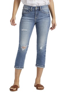 Silver Jeans Co. Women's Suki Mid Rise Capri Jeans Med Wash EAE252 24W x 23.5L