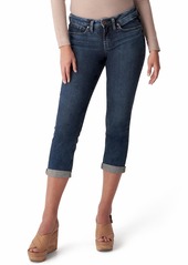 Silver Jeans Co. womens Suki Mid Rise Capri Jeans   US