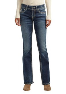 Silver Jeans Co. Women's Suki Mid Rise Curvy Fit Bootcut Jeans