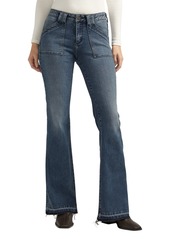 Silver Jeans Co. Women's Suki Mid Rise Curvy Fit Flare Jeans - Indigo