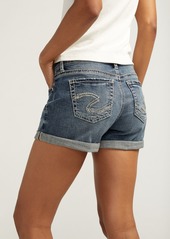 Silver Jeans Co. Women's Suki Mid Rise Curvy Fit Shorts - Indigo