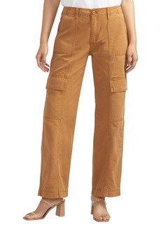 Silver Jeans Co. Women's Wide Leg Cargo Pants - Camel