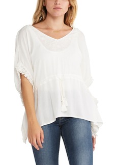 Silver Jeans Women's Solana Cinched Caftan Top Off White L