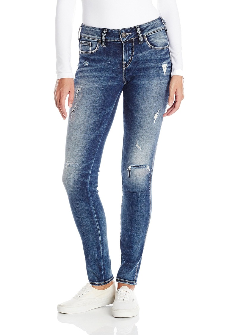 Silver Jeans Silver Jeans Co. Women's Suki Curvy Fit Mid Rise Skinny ...