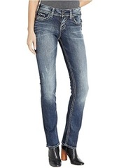 Silver Jeans Suki Mid-Rise Well Defined Curve Mid Straight Jeans in Indigo L93413SDI349