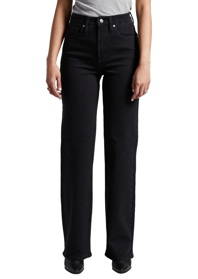 Silver Jeans Women's Highly Desirable High Rise Trouser Leg Jeans - Black