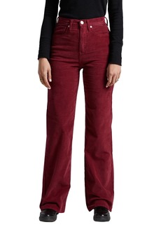 Silver Jeans Women's Highly Desirable High Rise Trouser Leg Pants - Wine