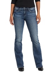 Silver Jeans Women's Suki Mid Rise Curvy Zip Fly Rigid Bootcut Jeans - Indigo