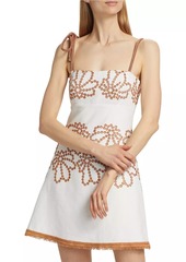 Silvia Tcherassi Balerina Embroidered Cotton-Blend Minidress