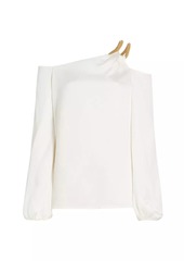 Silvia Tcherassi Barbie Satin One-Shoulder Blouse