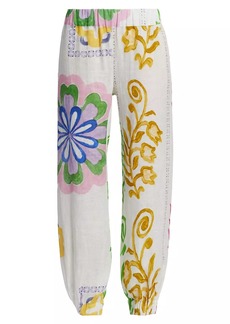 Silvia Tcherassi Bela Printed Linen Pants