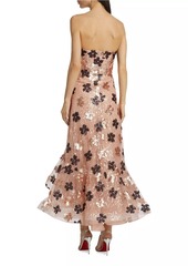 Silvia Tcherassi Gerda Strapless Sequined Gown