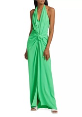 Silvia Tcherassi Jazmin Knotted Halter Maxi Dress