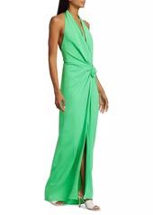 Silvia Tcherassi Jazmin Knotted Halter Maxi Dress