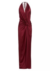 Silvia Tcherassi Jazmine Knotted Halter Gown