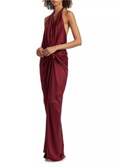 Silvia Tcherassi Jazmine Knotted Halter Gown