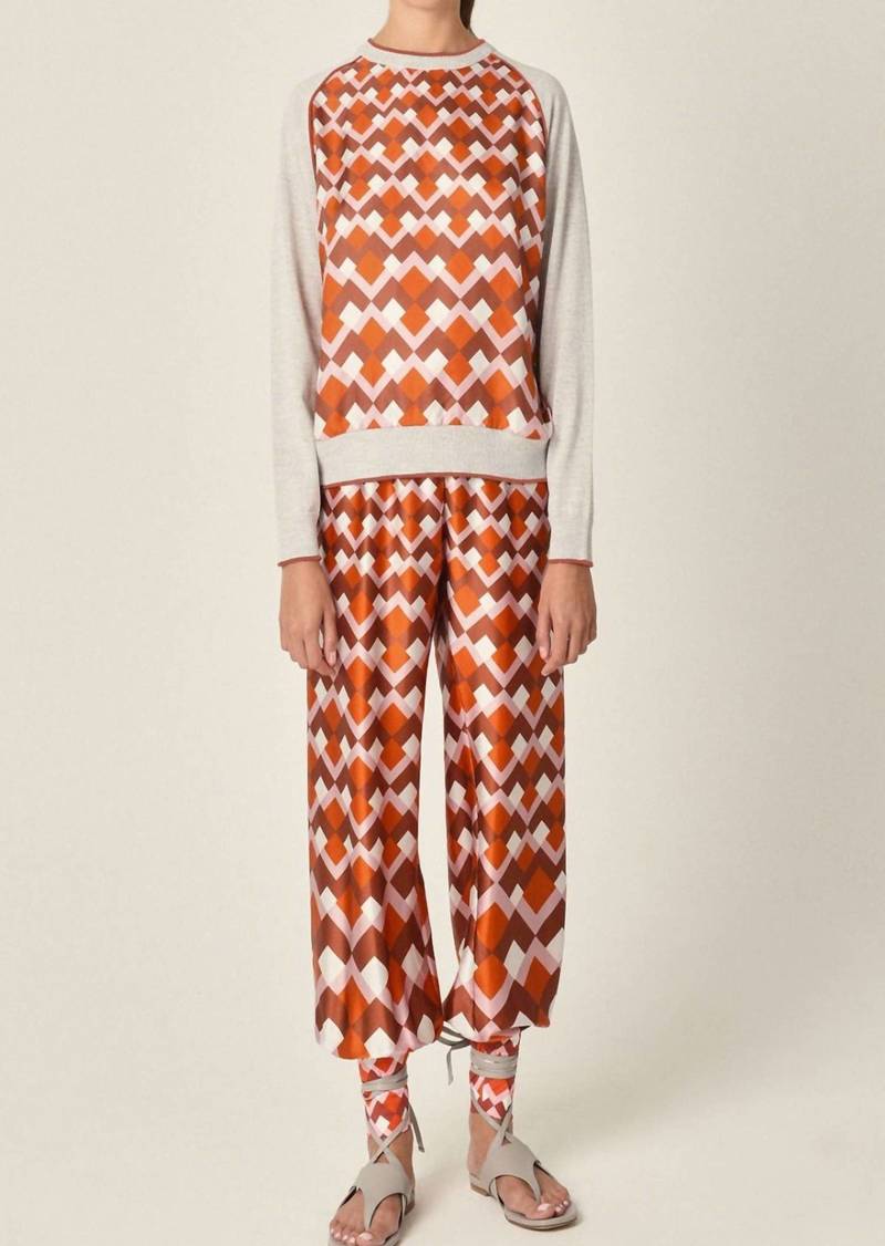 Silvia Tcherassi Lazzaro Pants In Geometric Rouge