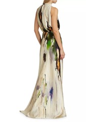 Silvia Tcherassi Mabel Watercolor Blouson Gown