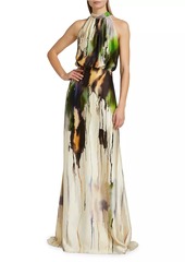 Silvia Tcherassi Mabel Watercolor Blouson Gown