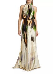 Silvia Tcherassi Mabel Watercolor Blouson Gown