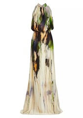 Silvia Tcherassi Mabel Watercolor Blouson Gown