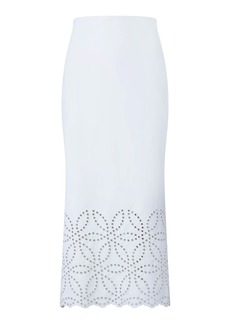 Silvia Tcherassi - Atira Faux-Leather Midi Skirt - White - L - Moda Operandi