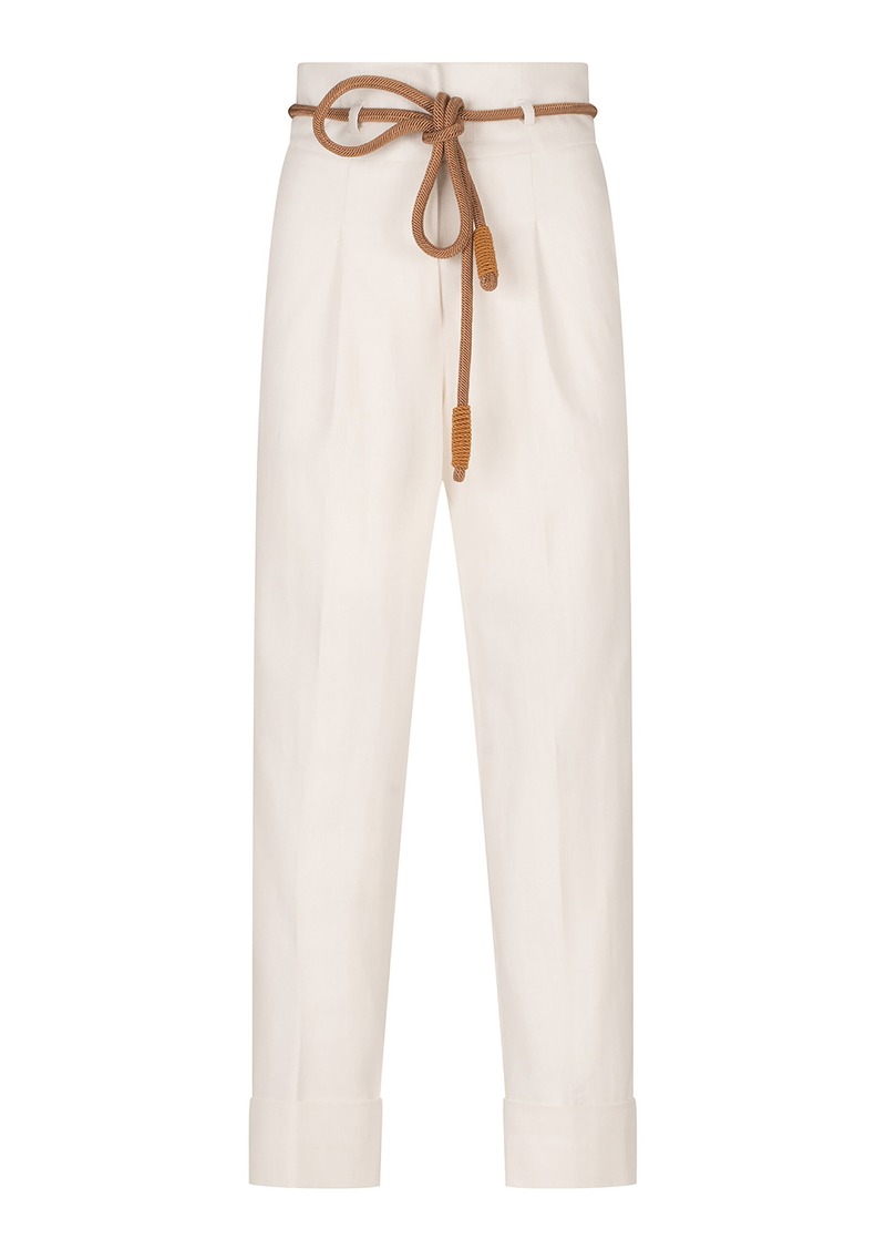 Silvia Tcherassi - Beryl Cropped Skinny Pants - White - XL - Moda Operandi