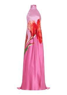 Silvia Tcherassi - Exclusive Sherry Floral Stretch-Silk Maxi Dress - Multi - L - Moda Operandi